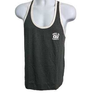 Andrew Christian Phys Ed Varsity Tank Charcoal Gray Large
